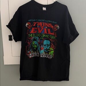 Rob Zombie/ Marylin Mason Twins of evil 2018 tour shirt. Great condition